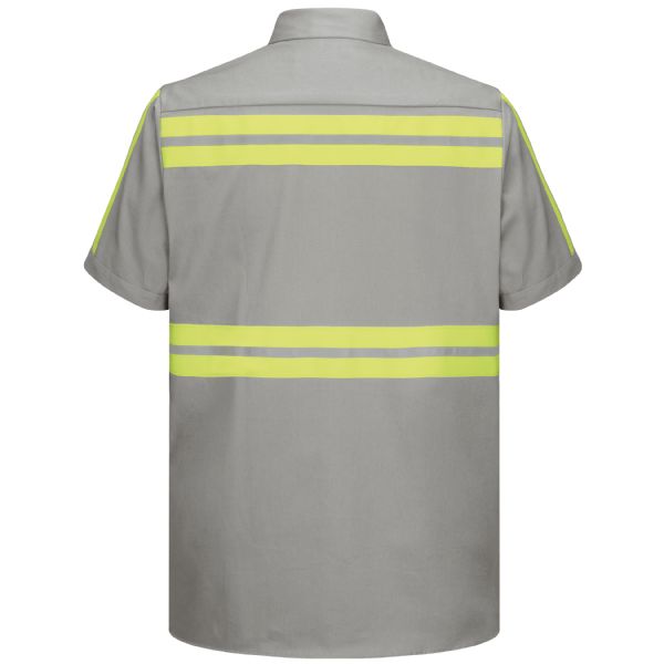 Red Kap Short Sleeve Enhanced Visibility Cotton Work Shirt