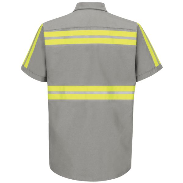 Red Kap Short Sleeve Enhanced Visibility Industrial Work Shirt