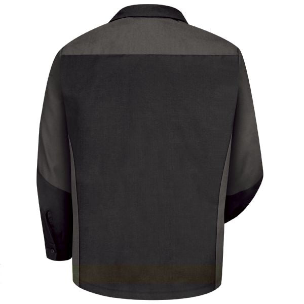 Red Kap Men's Long Sleeve Two-Tone Crew Shirt