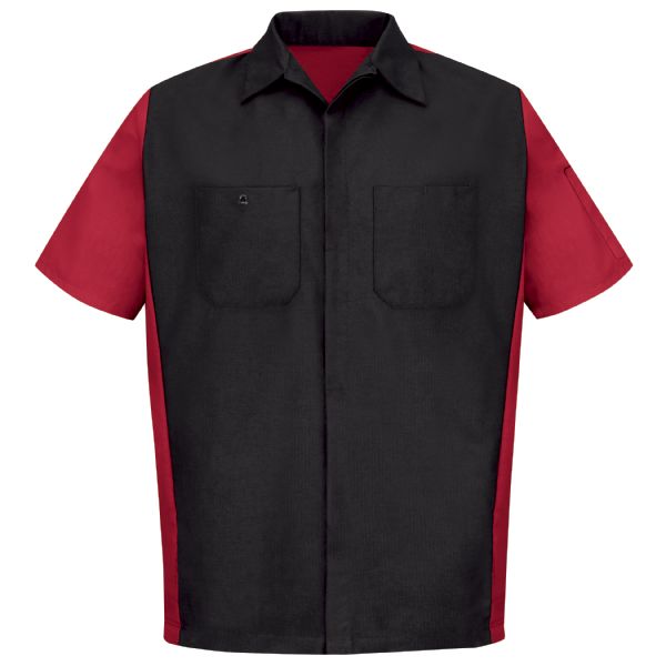 Red Kap Men's Long Sleeve Two-Tone Crew Shirt