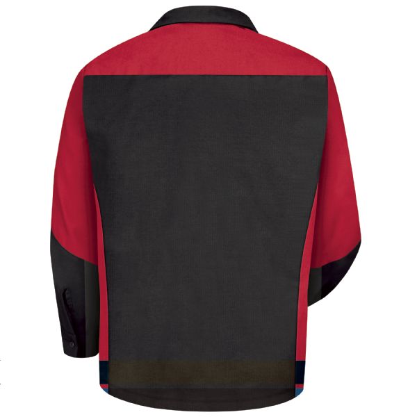 Red Kap Men's Long Sleeve Two-Tone Crew Shirt