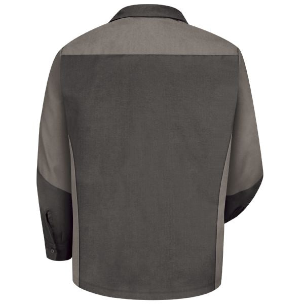 Red Kap Men's Long Sleeve Two-Tone Crew Shirt