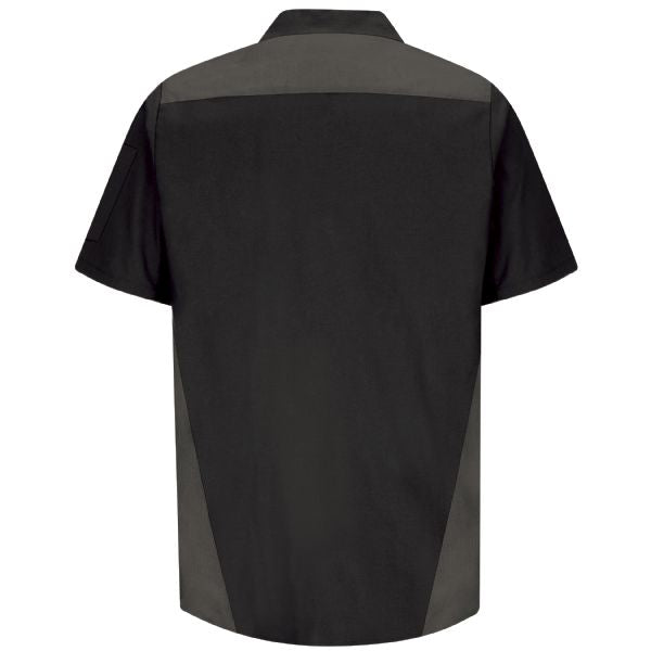 Red Kap Men's Short Sleeve Tri-Color Shop Shirt