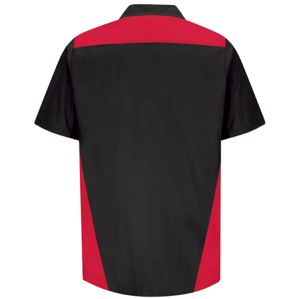 Red Kap Men's Short Sleeve Tri-Color Shop Shirt