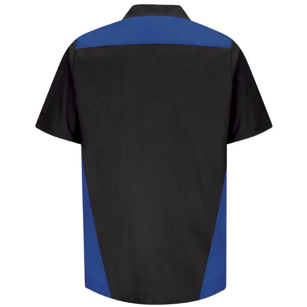 Red Kap Men's Short Sleeve Tri-Color Shop Shirt