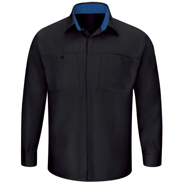 Red Kap Men's Long Sleeve Performance Plus Shop Shirt with OilBlok Technology