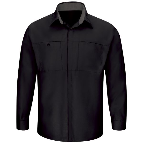 Red Kap Men's Long Sleeve Performance Plus Shop Shirt with OilBlok Technology