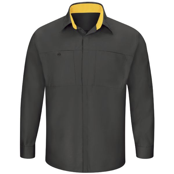 Red Kap Men's Long Sleeve Performance Plus Shop Shirt with OilBlok Technology
