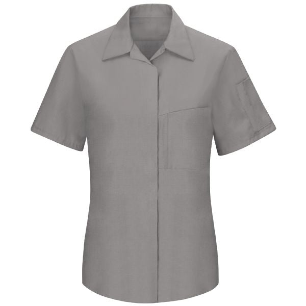 Red Kap Women's Short Sleeve Performance Plus Shop Shirt with OilBlok Technology