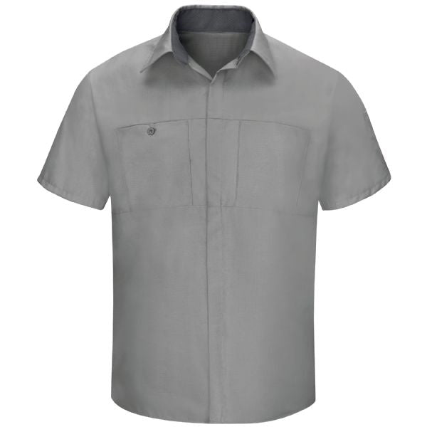 Red Kap Men's Short Sleeve Performance Plus Shop Shirt With Oilblok Technology