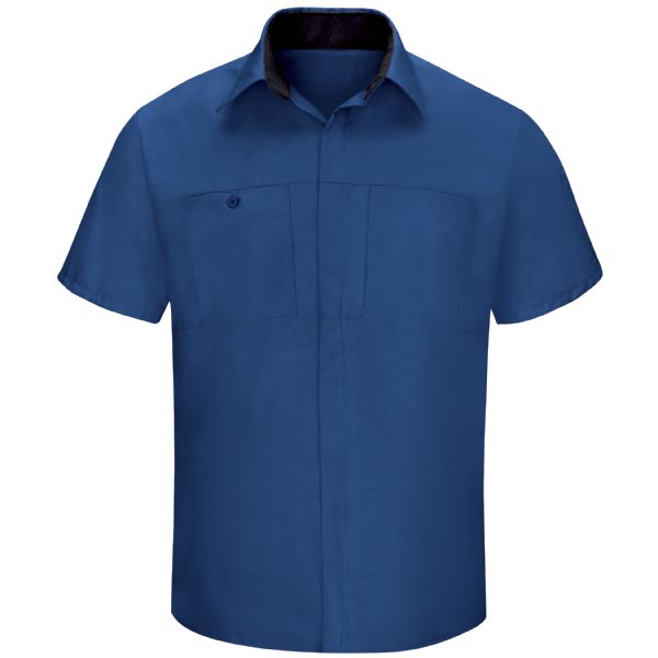 Red Kap Men's Short Sleeve Performance Plus Shop Shirt With Oilblok Technology