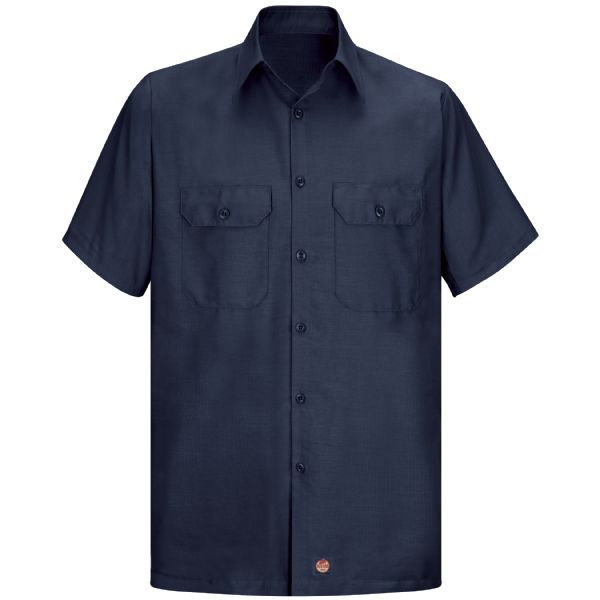 Red Kap Men's Short Sleeve Solid Rip Stop Shirt