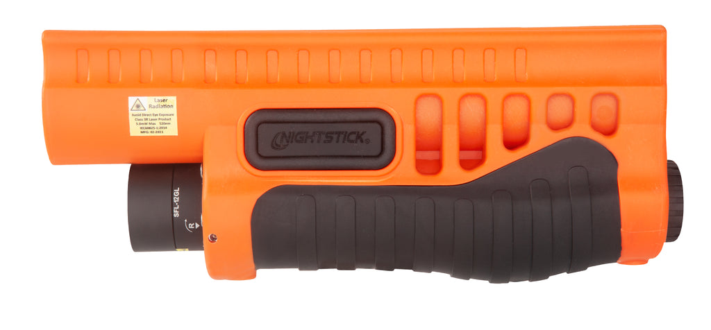 Night Stick Less-Lethal Orange Shotgun Forend Light with Green Laser for Mossberg 500/590/Shockwave