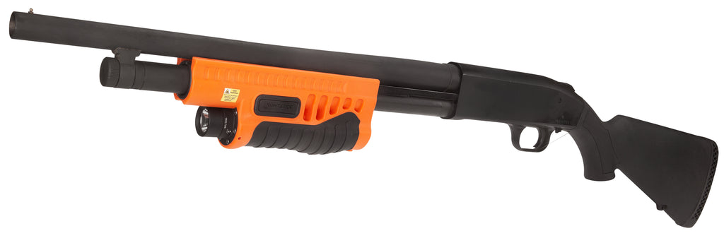 Night Stick Less-Lethal Orange Shotgun Forend Light with Green Laser for Mossberg 500/590/Shockwave