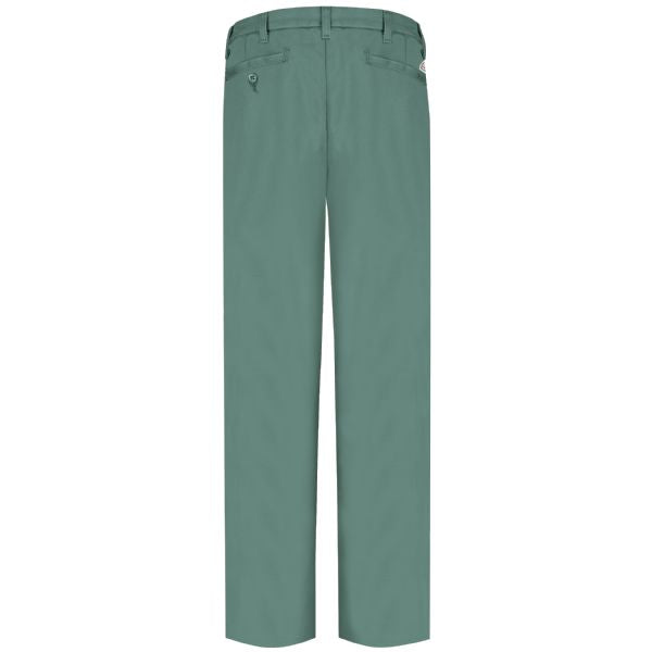 Bulwark Men's Midweight Excel FR Work Pant - Khaki and Visual Green