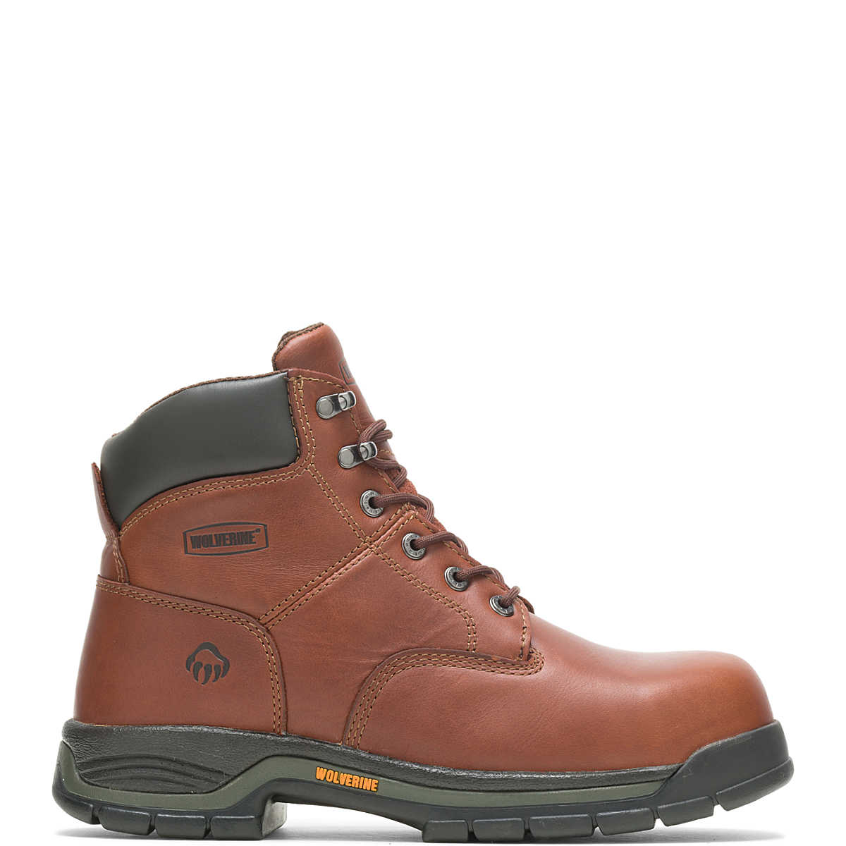 Wolverine Men's Harrison Lace-Up 6" Work Boot - Brown (SOFT TOE)