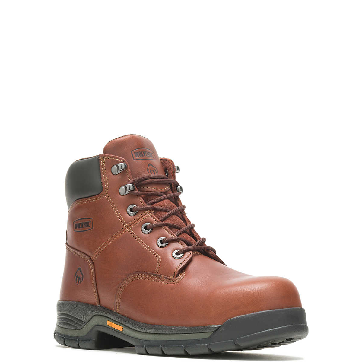 Wolverine Men's Harrison Lace-Up 6" Work Boot - Brown (SOFT TOE)