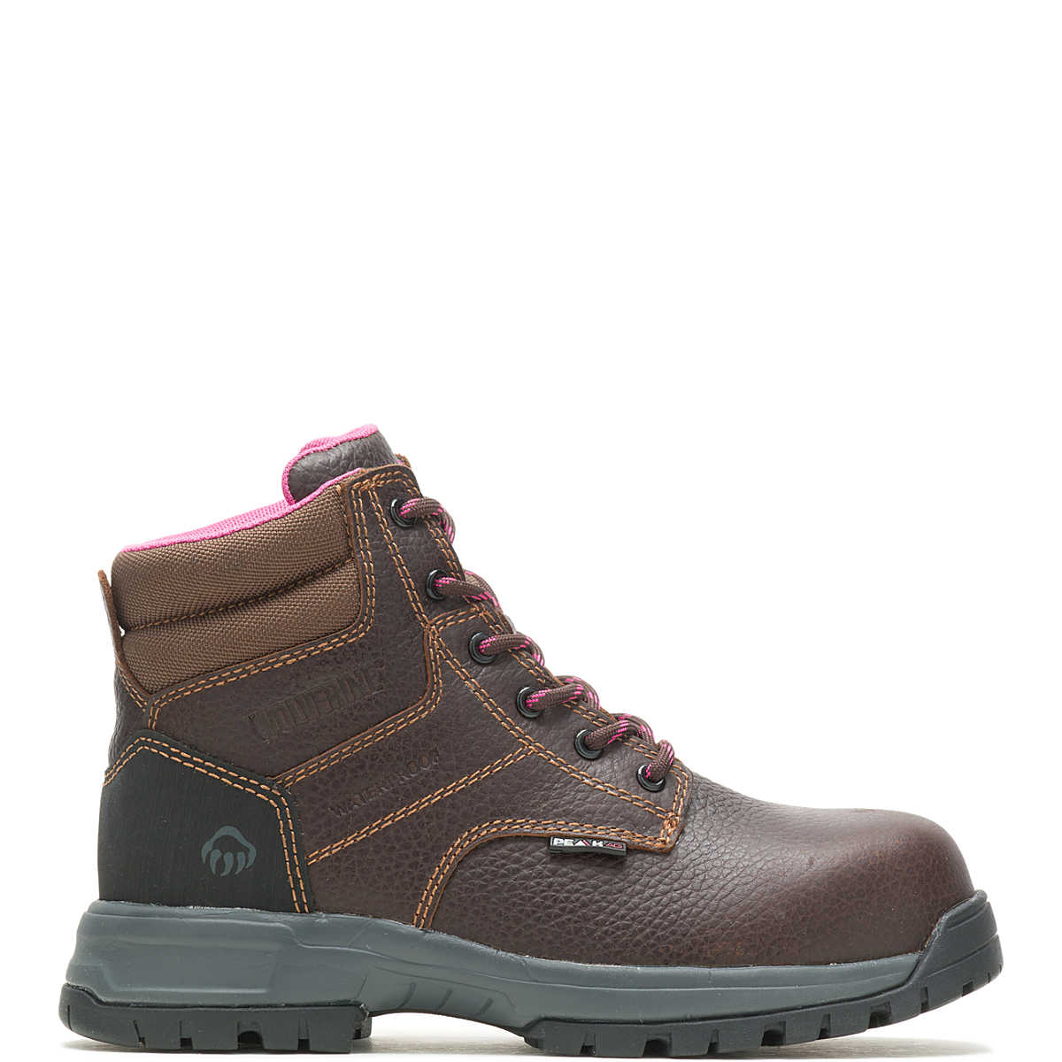 Wolverine Women's Piper Waterproof Composite-Toe 6" Work Boot - Brown