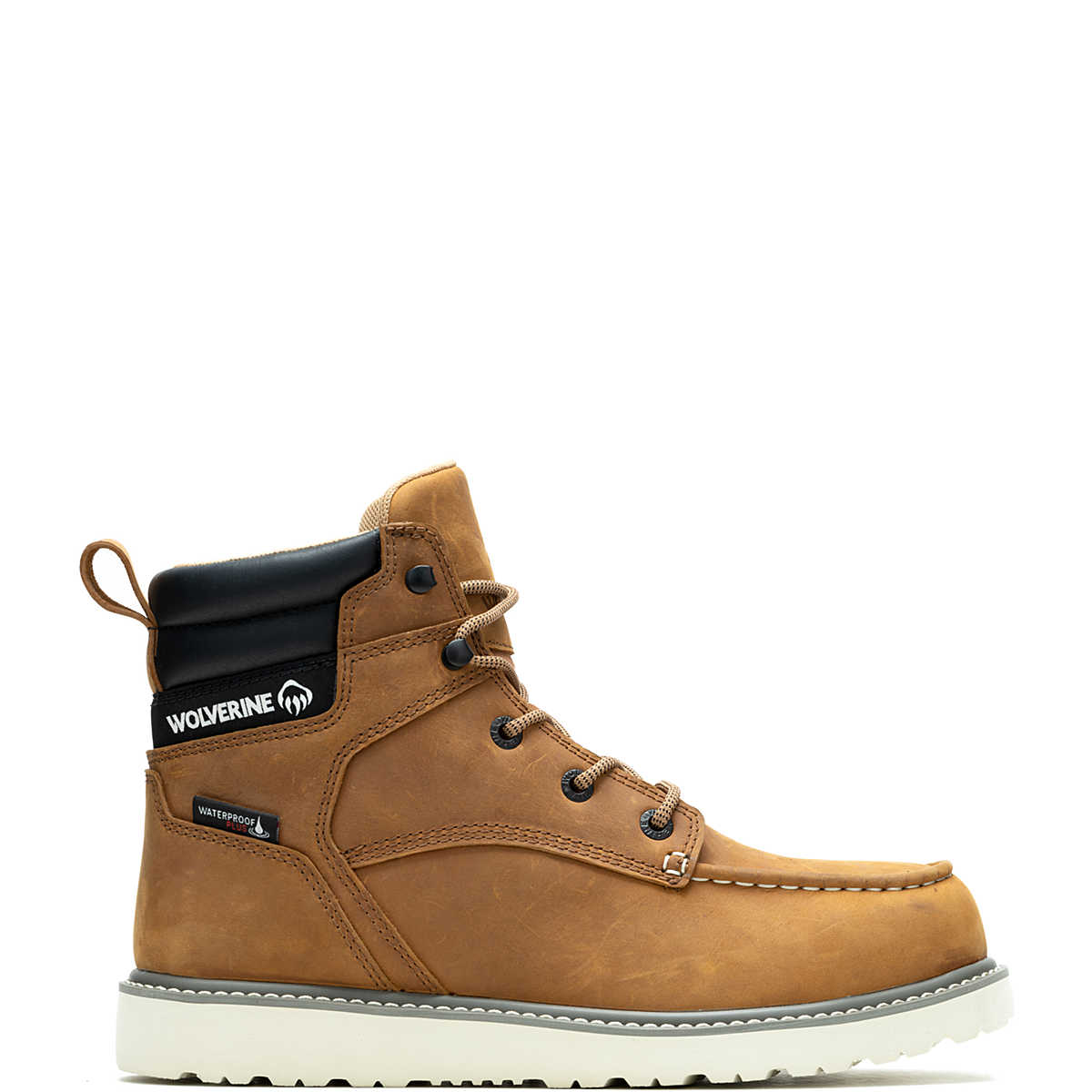 Wolverine Men's Trade Wedge 6" Moc-Toe Work Boot - Wheat (SOFT TOE)