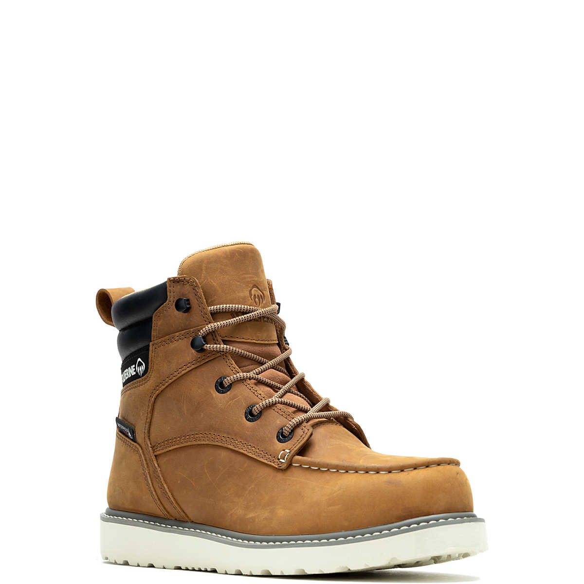 Wolverine Men's Trade Wedge 6" Moc-Toe Work Boot - Wheat (SOFT TOE)