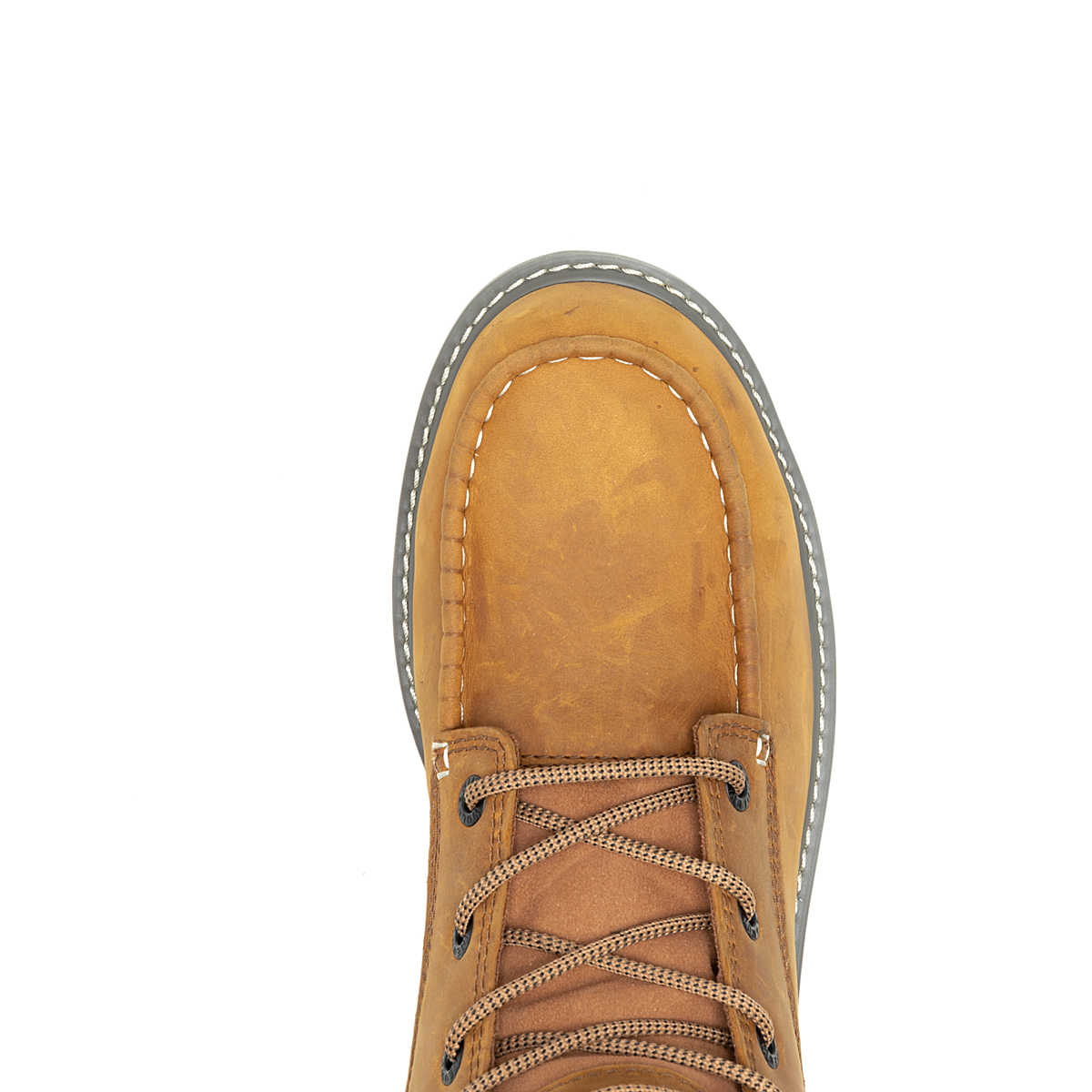 Wolverine Men's Trade Wedge 6" Moc-Toe Work Boot - Wheat (SOFT TOE)