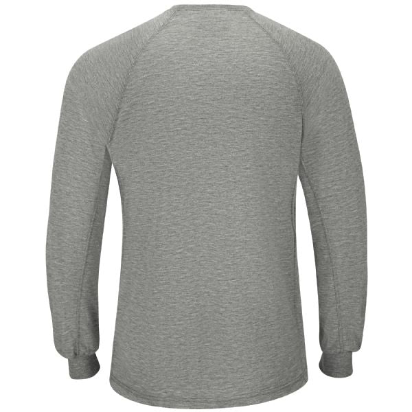 Workrite Men's Long Sleeve Station Wear Tee (Athletic Style) - Heather Gray