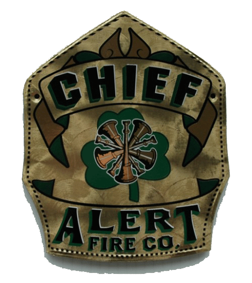 6" Custom Gold/Silver Leather Helmet Shield Style PASC1