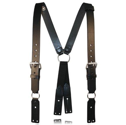 Boston Leather Firefighter's Leather Suspenders 9175