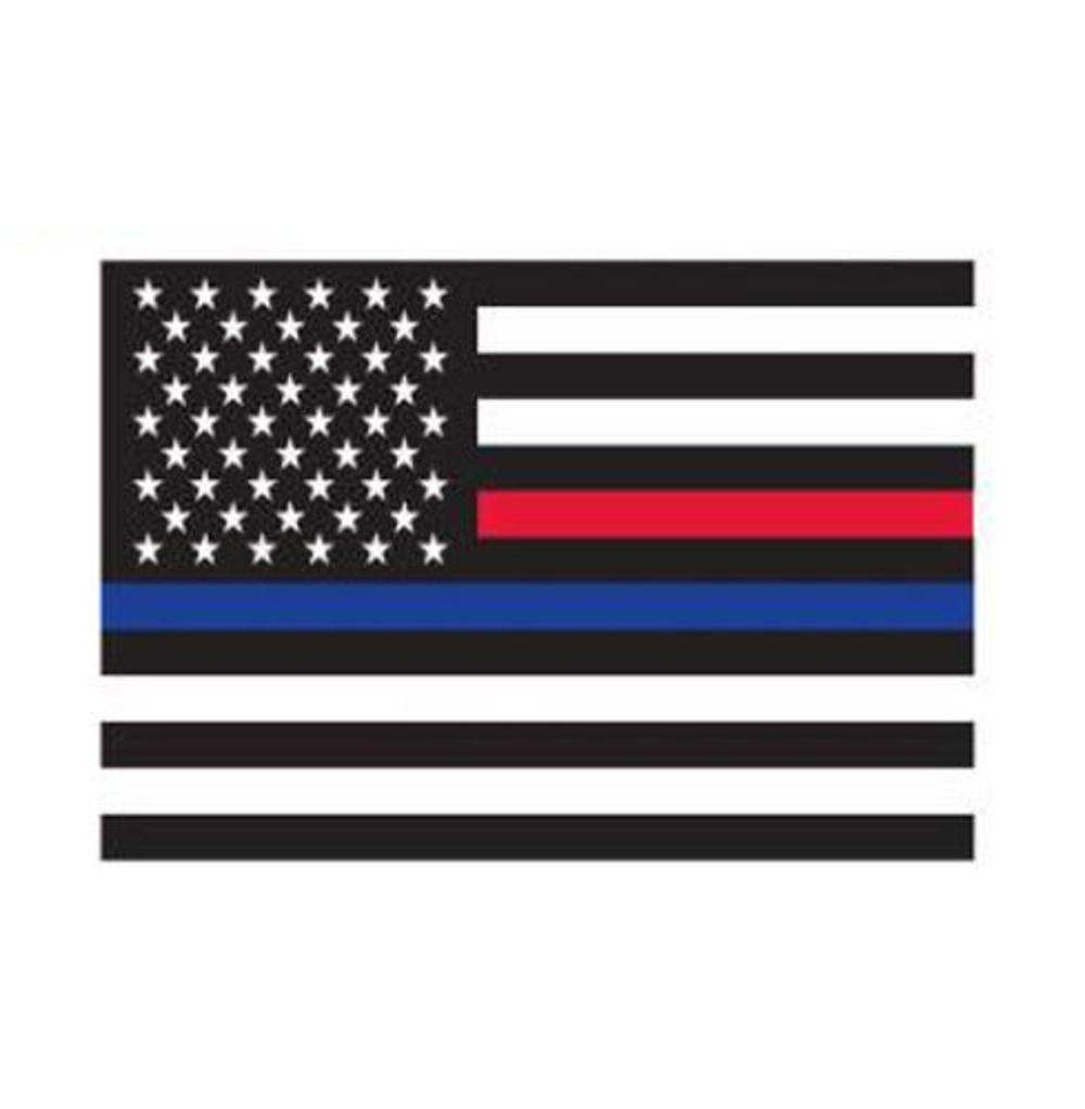 Rothco Thin Blue Line & Thin Red Line Flag Decal
