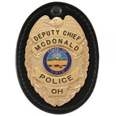 Boston Leather Oval Holder with Generic Pin-In, Swivel