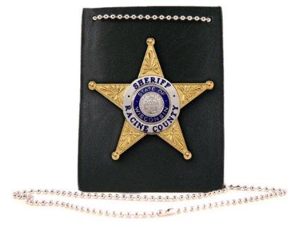 Boston Leather Neck Chain Badge Holder, No ID 