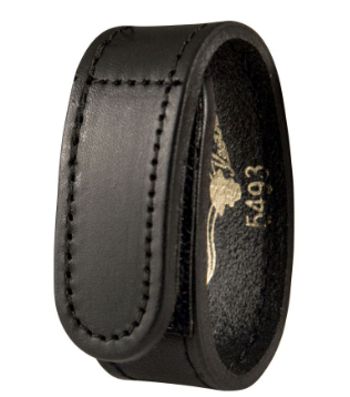 Boston Leather - Leather Belt Keeper, 1" w/ Hook and Loop Closure