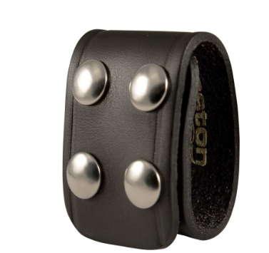 Boston Leather - Leather Belt Keeper, 1-1/4" Four Snaps