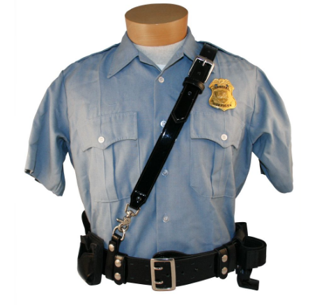 Boston Leather Sam Browne Shoulder Strap w/ D-Rings - Honor Guard