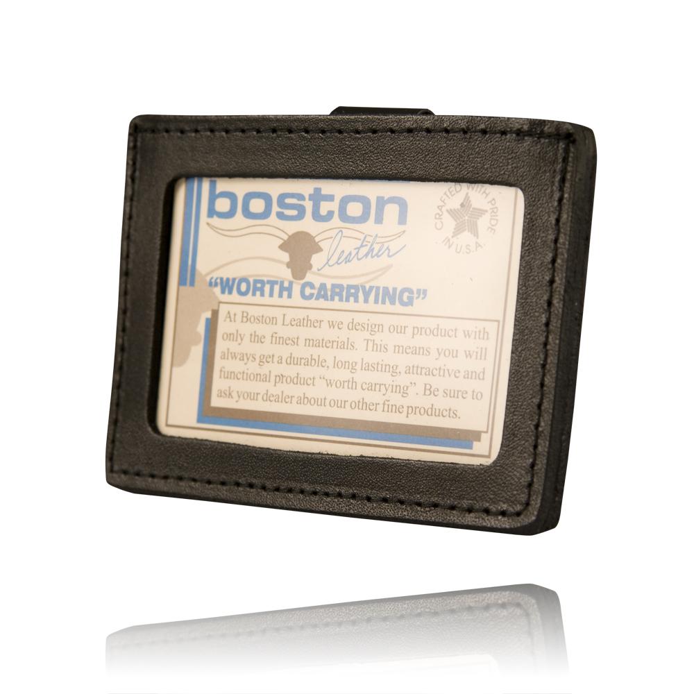 Boston Leather Horizontal ID Holder