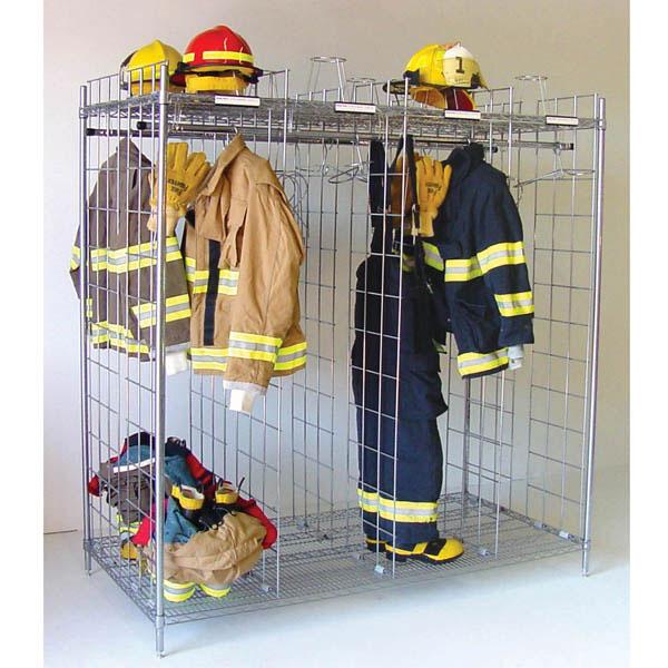 Chrome Plated Freestanding Double Sided Gear Storage - 24" Sections