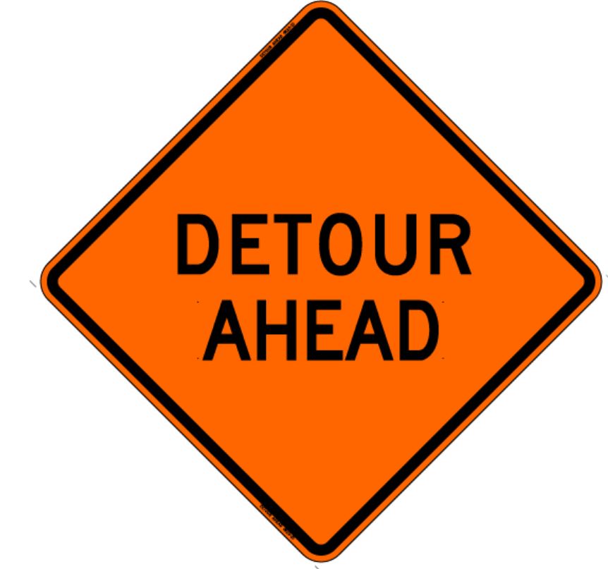 36" Orange Traffic Safety Roll Up Sign