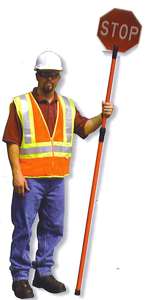 18" STOP/SLOW Sign With Tele Pole