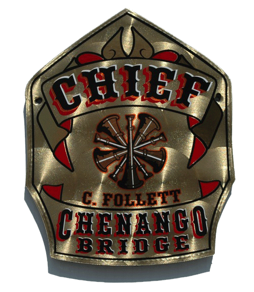 6" Custom Gold/Silver Leather Helmet Shield Style PASC1