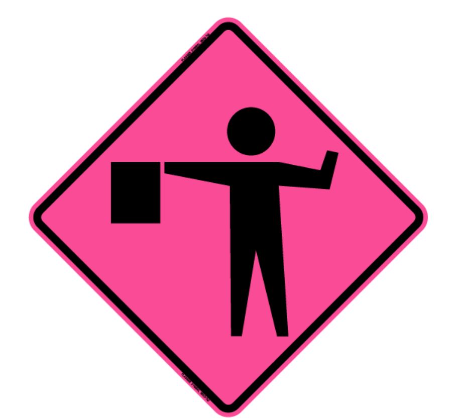 36" DOT Orange Portable Traffic Signs