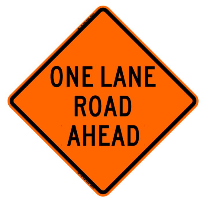 36" Orange Traffic Safety Roll Up Sign