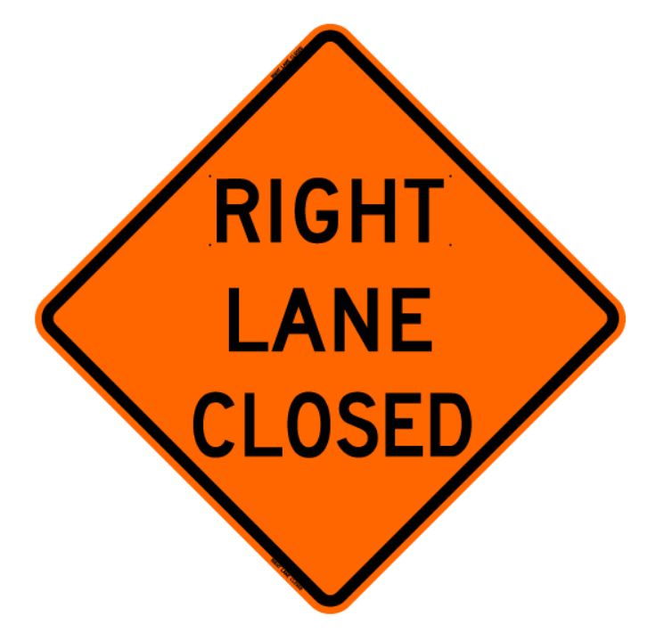 36" Orange Traffic Safety Roll Up Sign