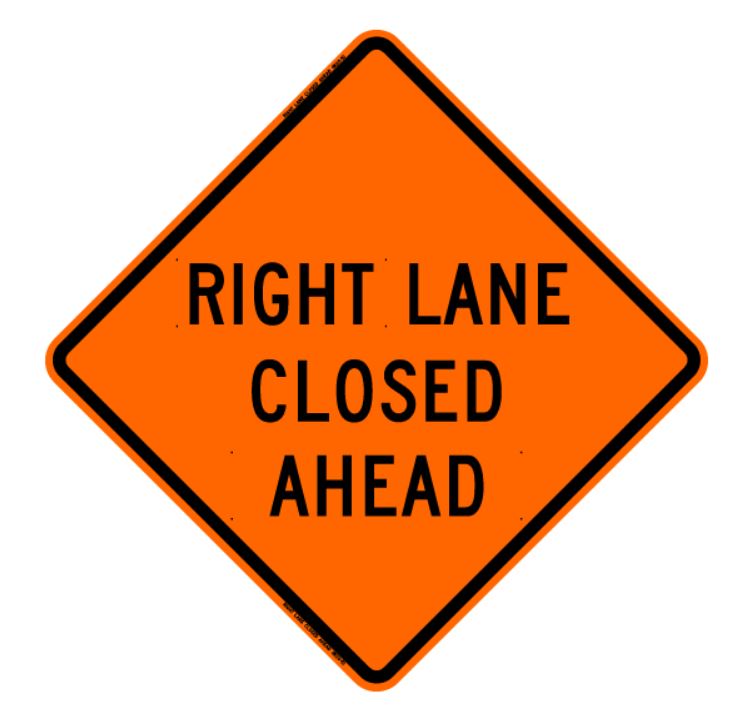 36" Orange Traffic Safety Roll Up Sign