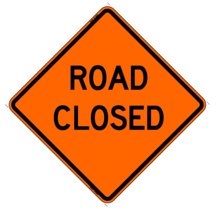 36" Orange Traffic Safety Roll Up Sign