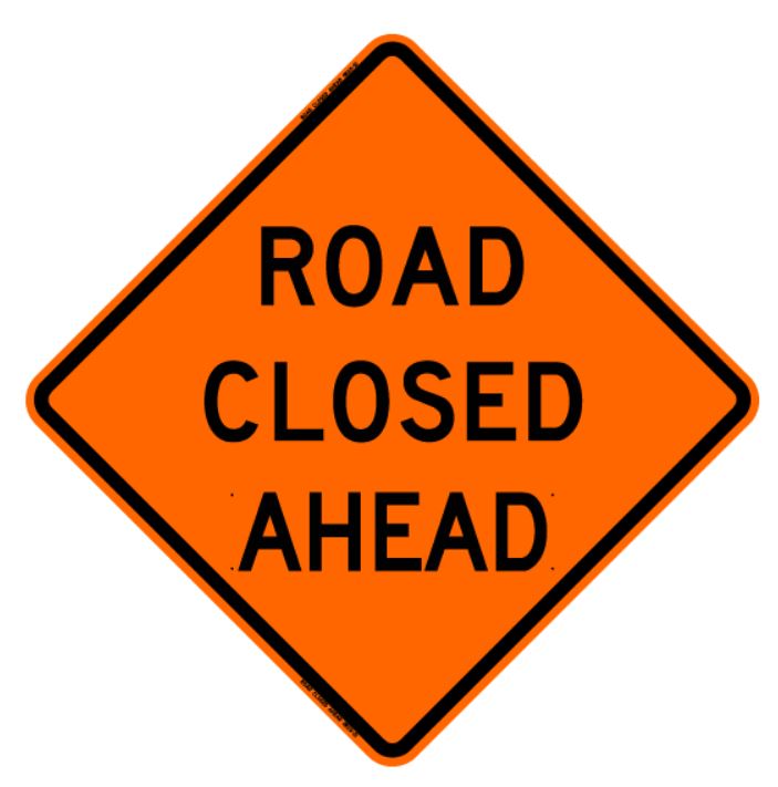 36" Orange Traffic Safety Roll Up Sign