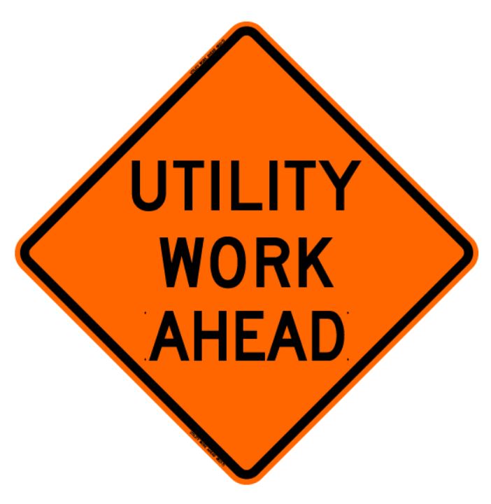 36" Orange Traffic Safety Roll Up Sign